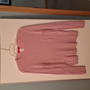 Pink Cashmere Cable knit sweater